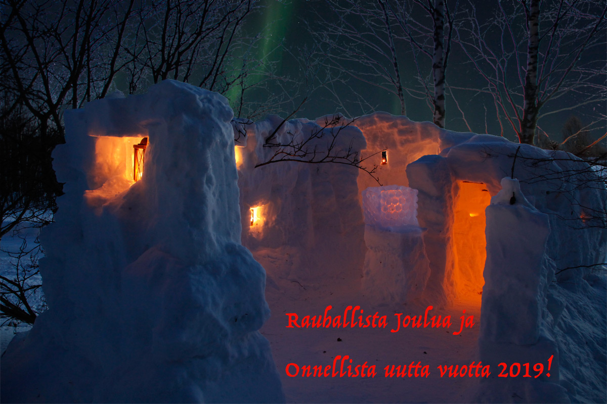 Rauhallista joulua ja onnellista uutta vuotta 2019!